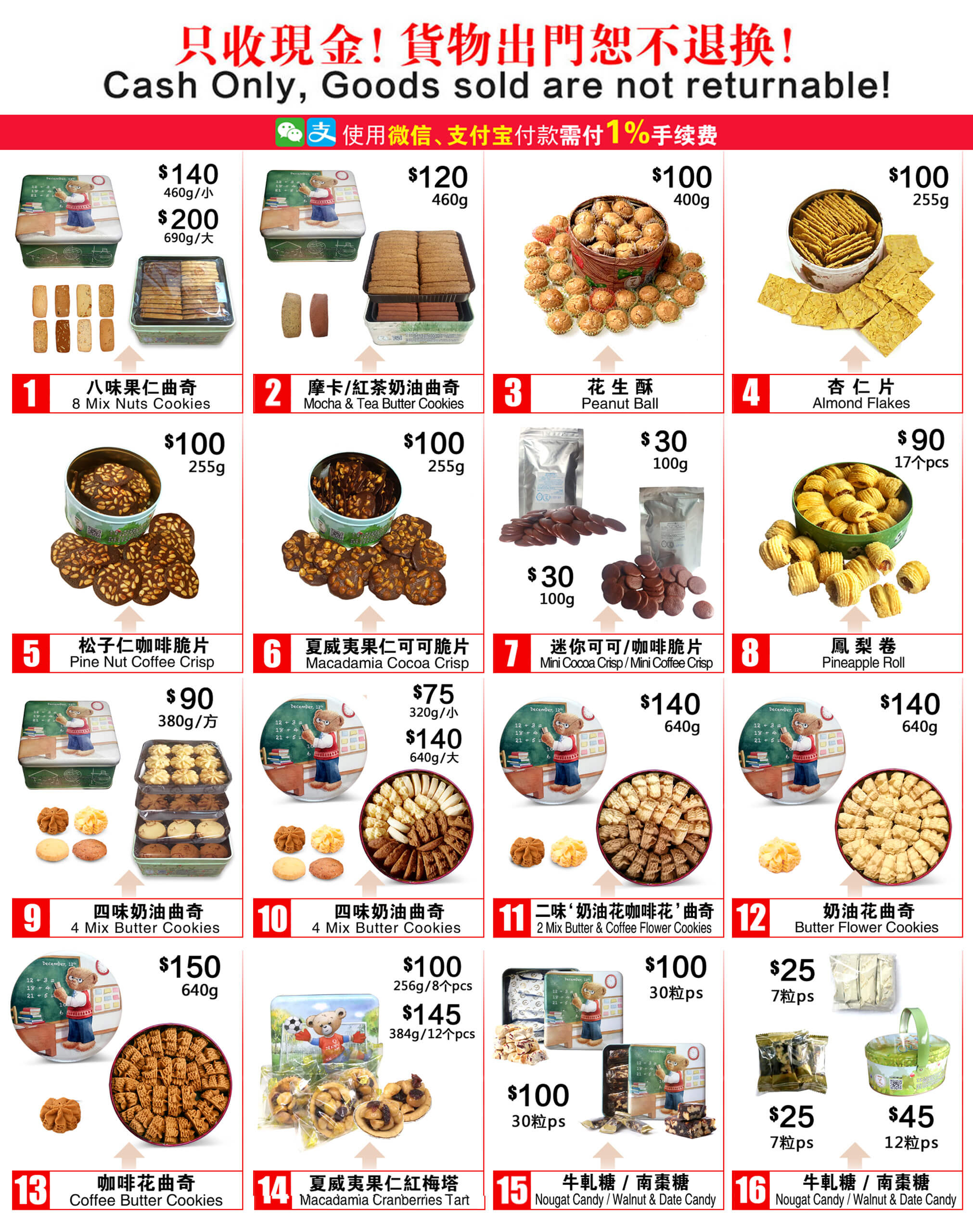 PriceList2019v1 Jenny Bakery Catalog & Pricing in Hong Kong (Effective 1st Mar 2018)